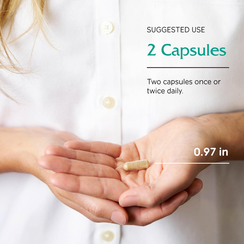 Two vegan capsules serving suggestion
