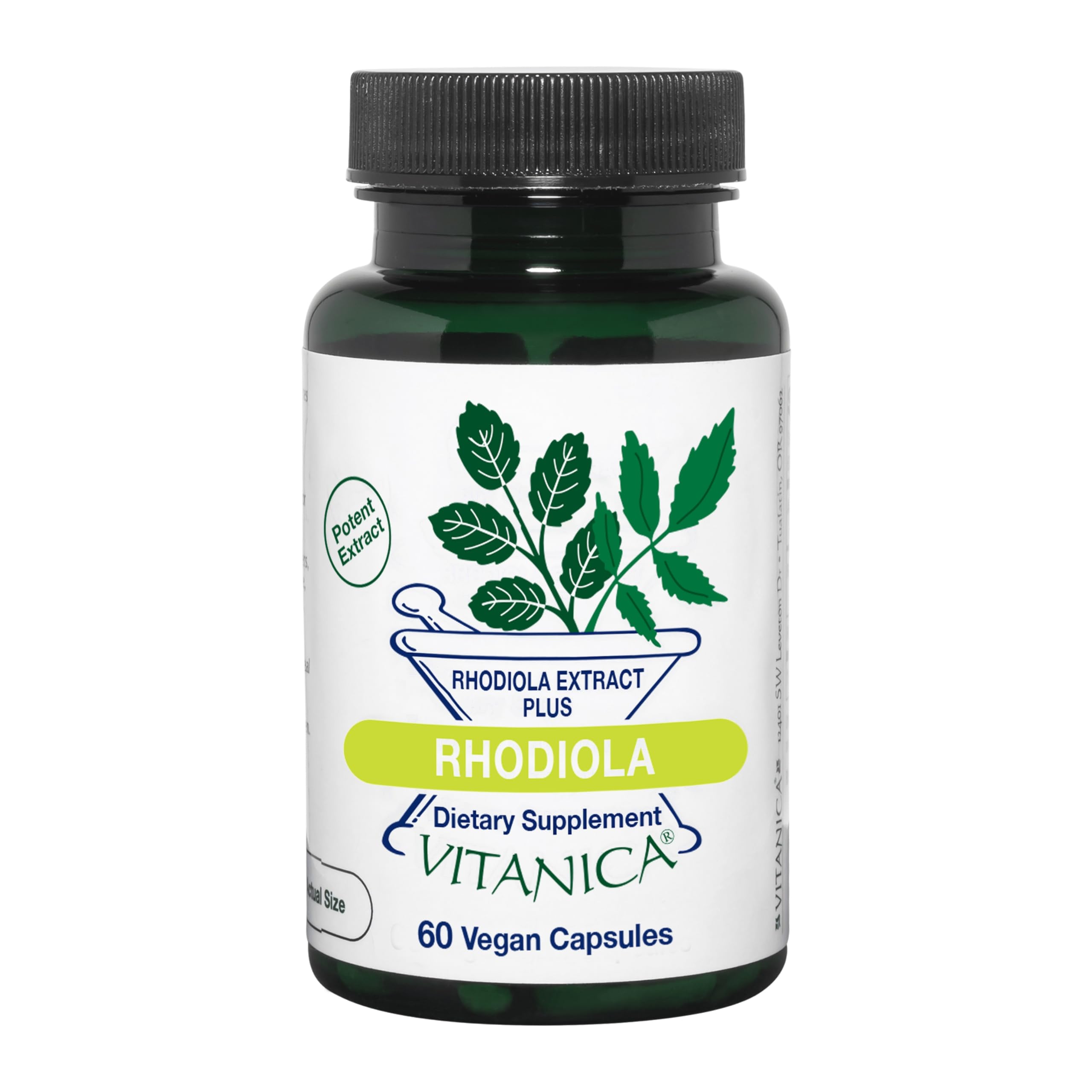 Vitanica Rhodiola Rosea root extract bottle label