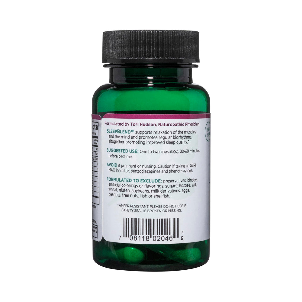 Herbal sleep support ingredients: vitamin B2, B12, calcium and magnesium