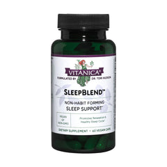 Vitanica Sleepblend bottle with 60 capsules - front view