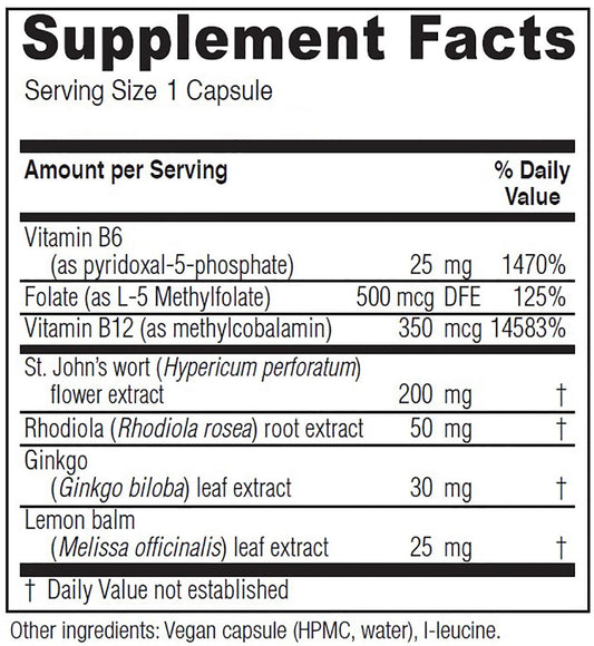 Vitanica Uplift bottle back label with ingredients