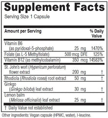 Vitanica Uplift bottle back label with ingredients