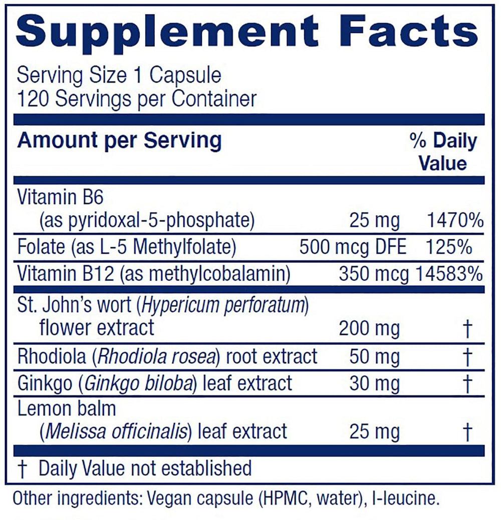 Vitanica Uplift supplement facts panel