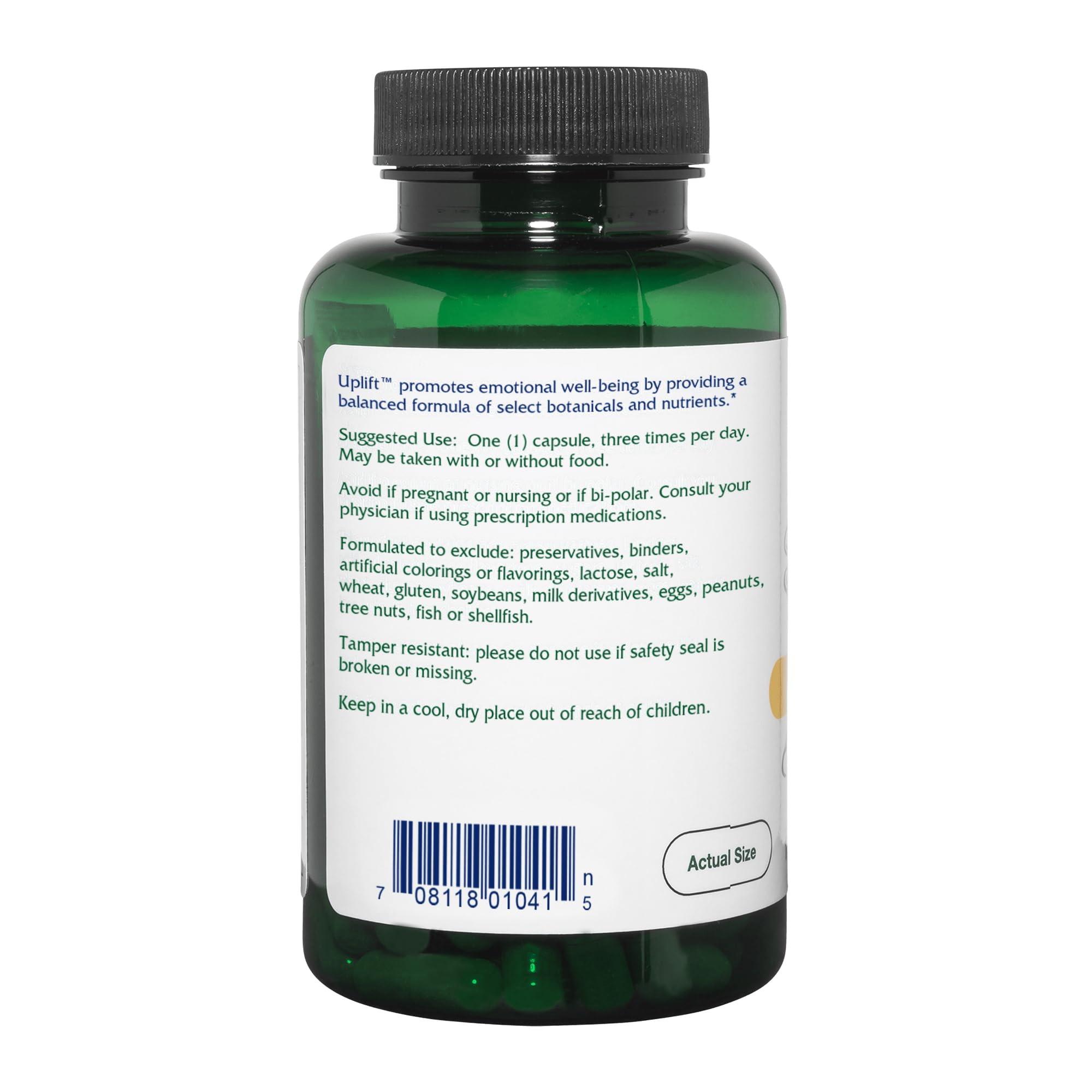 Ingredients include St. John's wort, Ginkgo, Rhodiola and lemon balm
