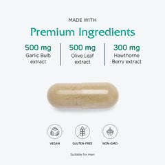 CoQ10 and magnesium capsules as part of VasoBlend formula