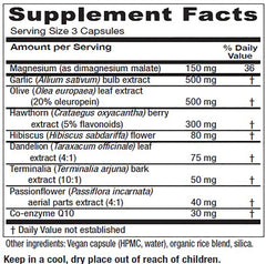Ingredients: CoQ10, magnesium and Terminalia arjuna in VasoBlend