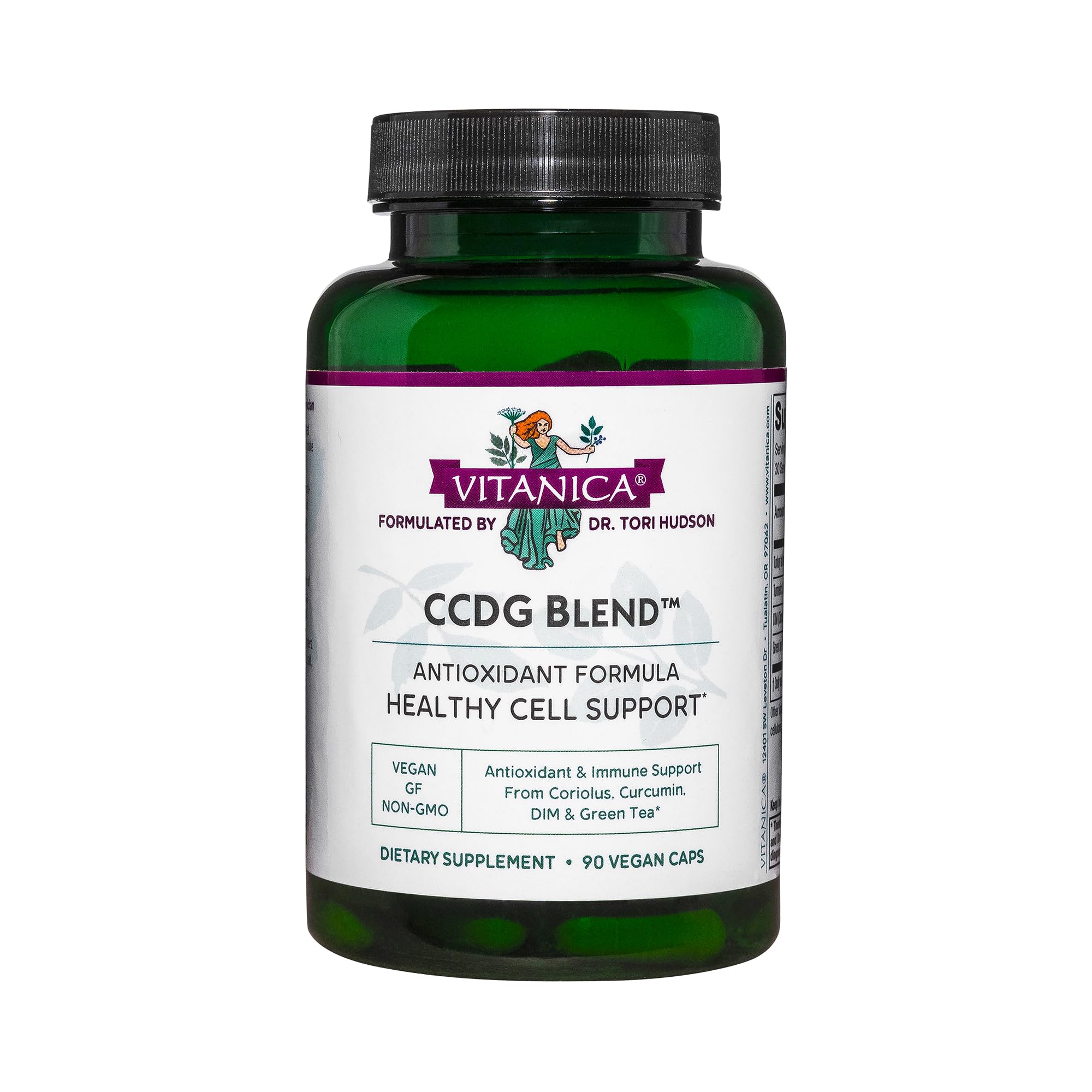 Vitanica CCDG Blend immune support bottle on white background