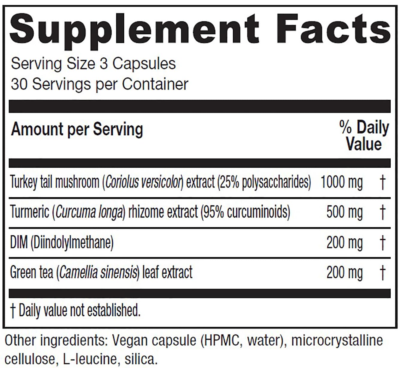 Close-up of Vitanica CCDG Blend label showing 90 capsules