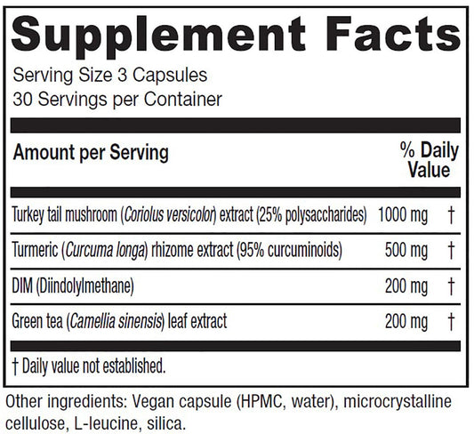 Close-up of Vitanica CCDG Blend label showing 90 capsules