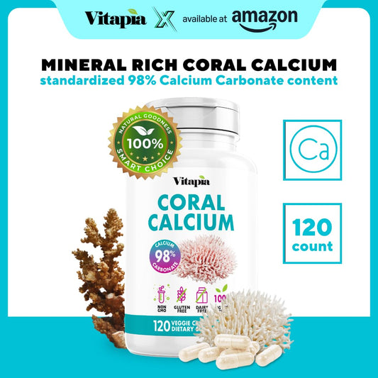 Close-up of Vitapia Coral Calcium capsules