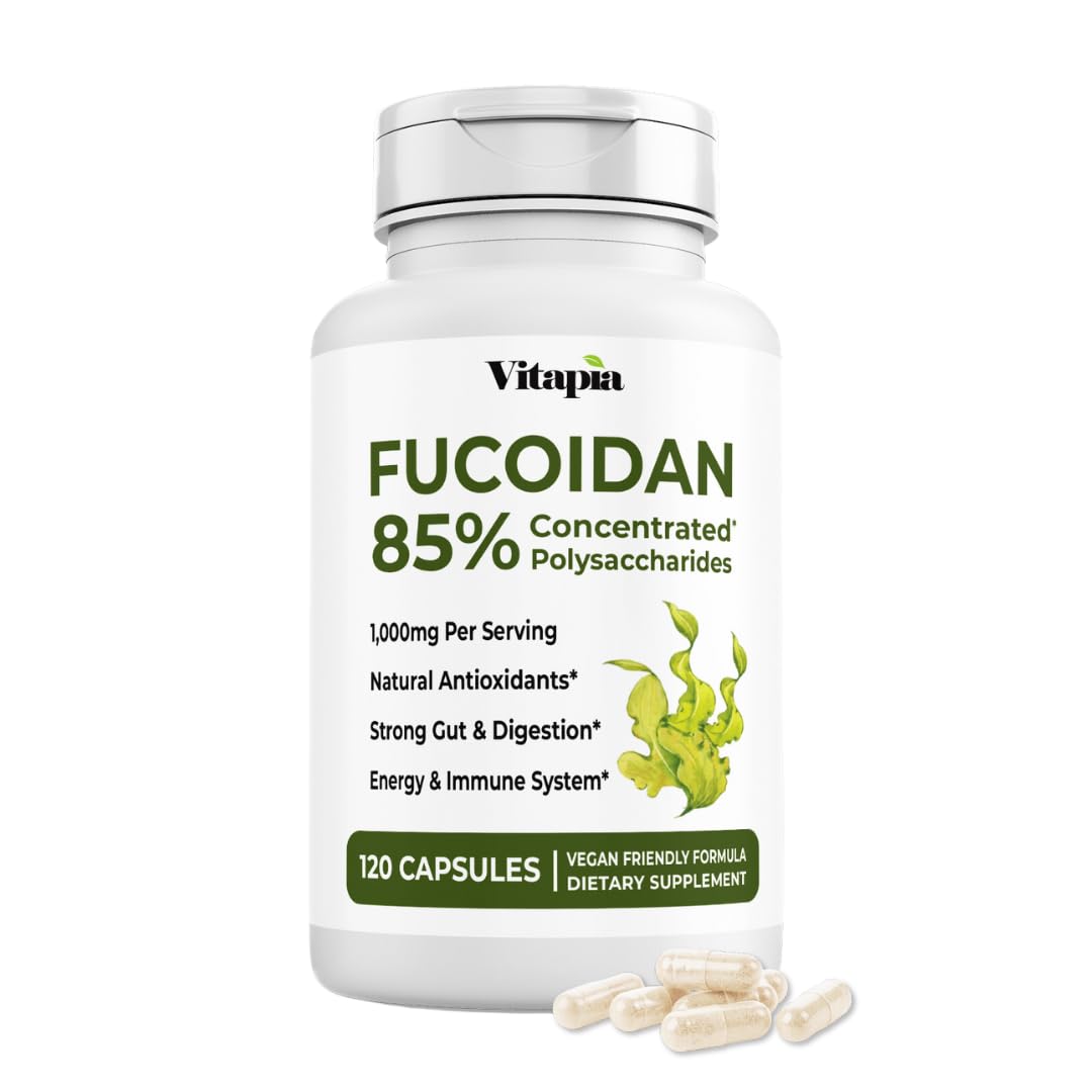 Label on Vitapia Fucoidan 85% brown seaweed extract bottle