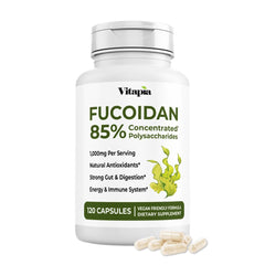 Label on Vitapia Fucoidan 85% brown seaweed extract bottle