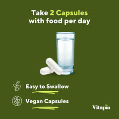 Size-0 vegetable capsules indicating easy-to-swallow form