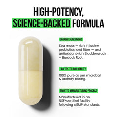 Burdock root powder included in VitaRaw capsules