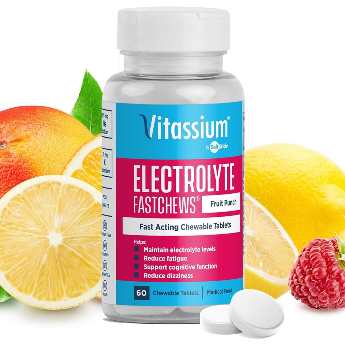 Vitassium FastChews Fruit Punch 60 count pack shot