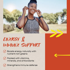 Natural energy boost concept with organic greens