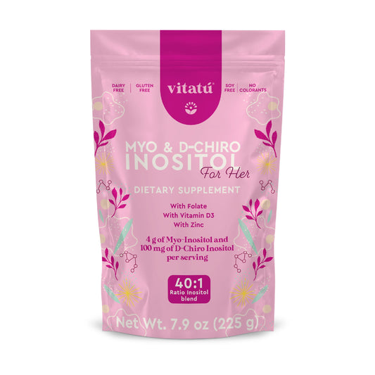 Vitatú product front label showing Myo-Inositol and D-Chiro Inositol 40:1 (225 g)