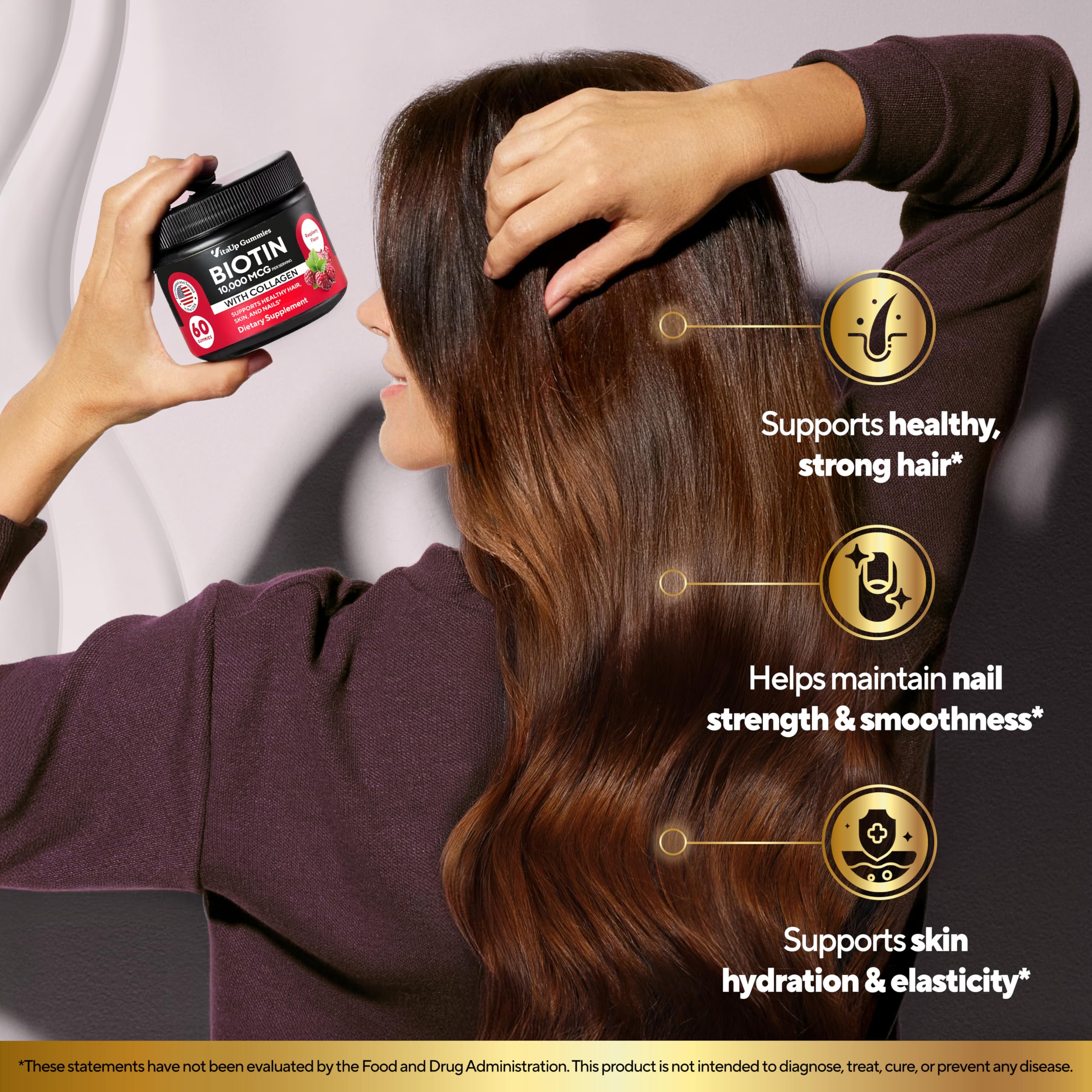 Collagen-enriched VitaUp Biotin Gummies