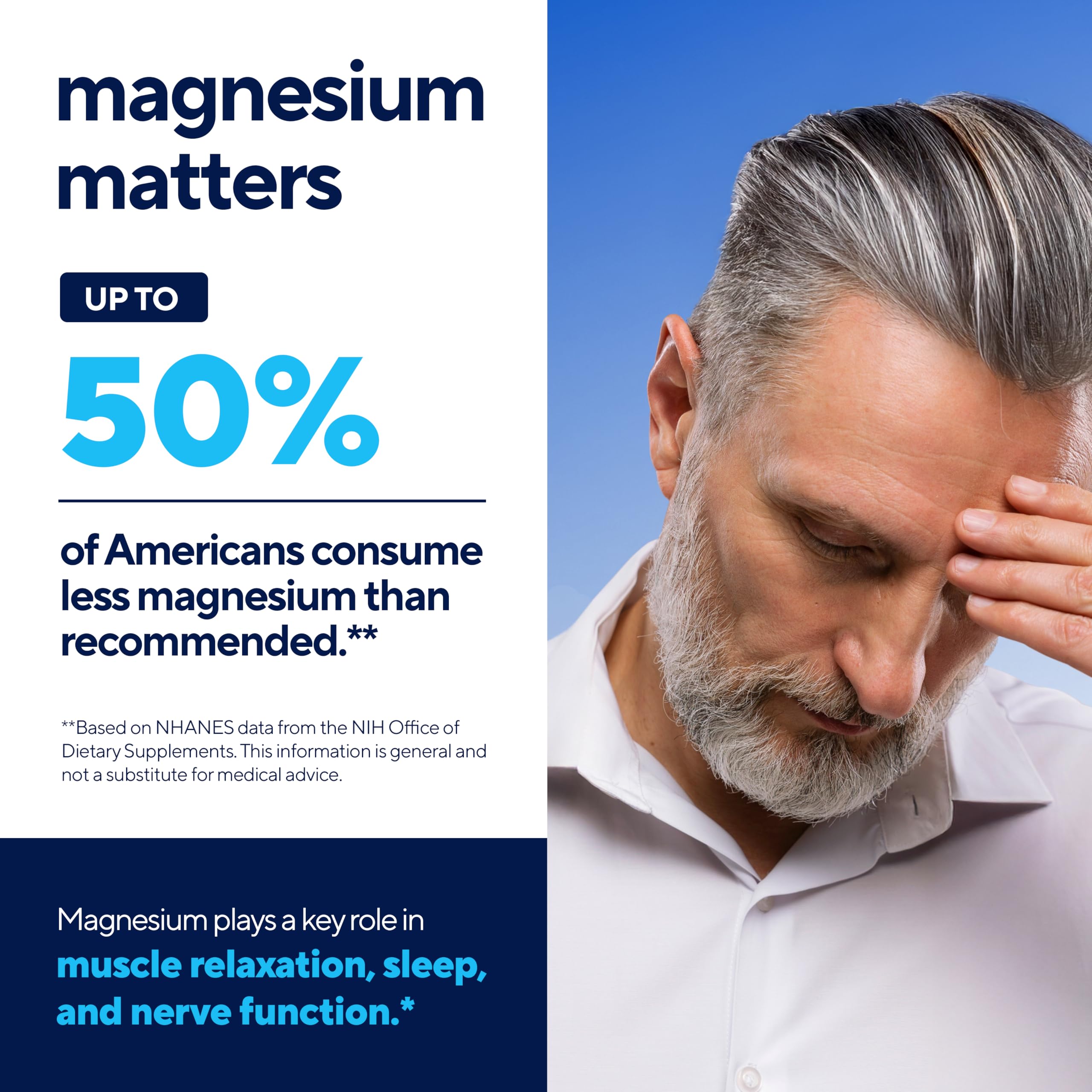 Close-up of VitaUp magnesium glycinate 200mg capsules