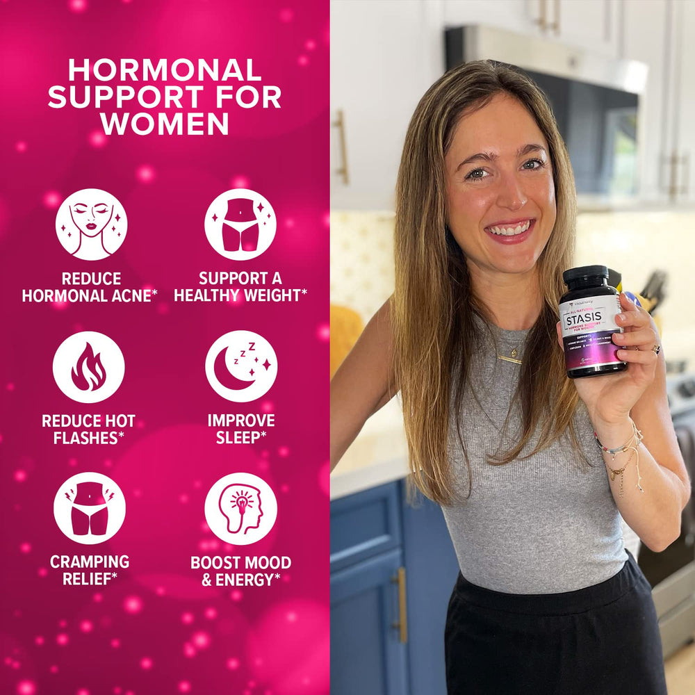 PMS support and skin improvement theme on packaging