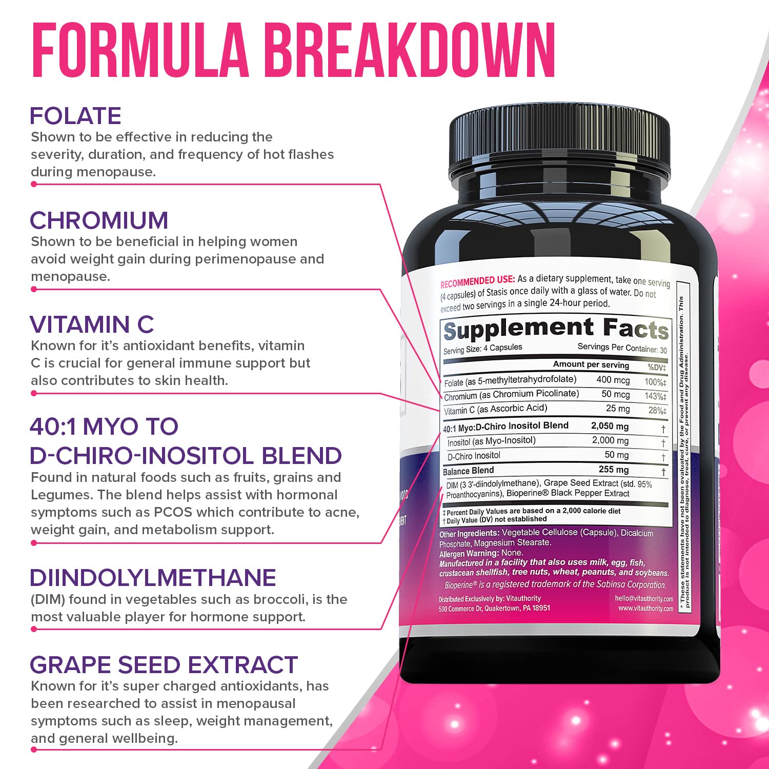 Science-based formula highlighting BioPerine for absorption