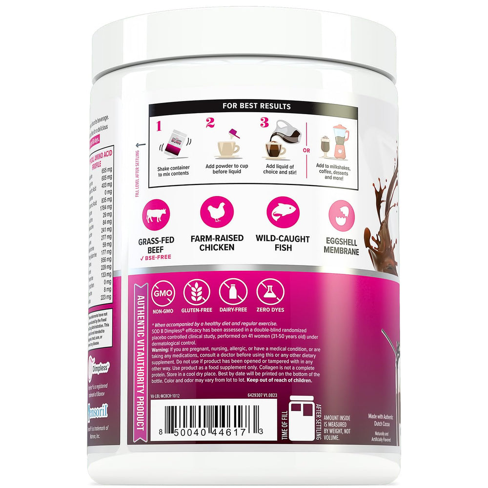 Cullilite SOD B Dimpless cellulite ingredient label
