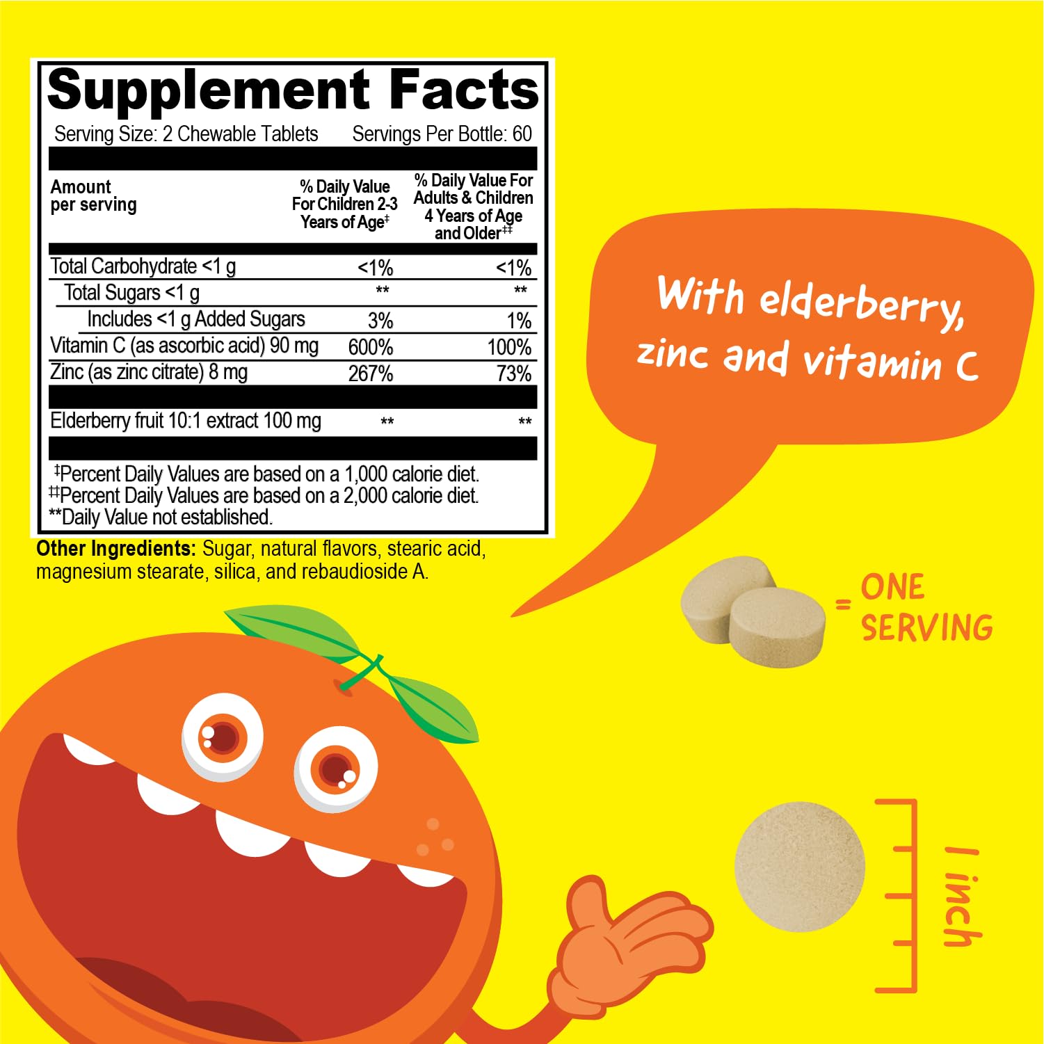 VitaWorks elderberry chewables ingredients and allergen information