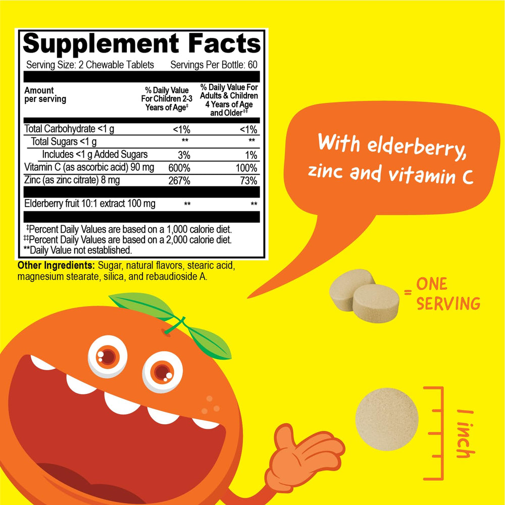 VitaWorks elderberry chewables ingredients and allergen information