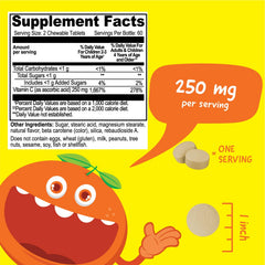 Ingredients and supplement information for VitaWorks Kids Vitamin C Chewables