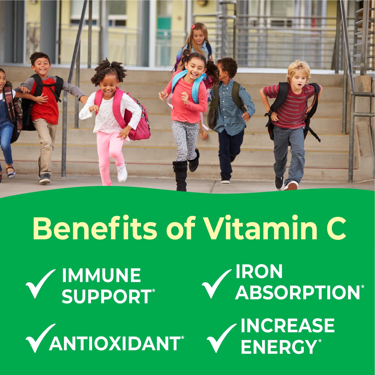 USA-made indicator and production image for VitaWorks chewables