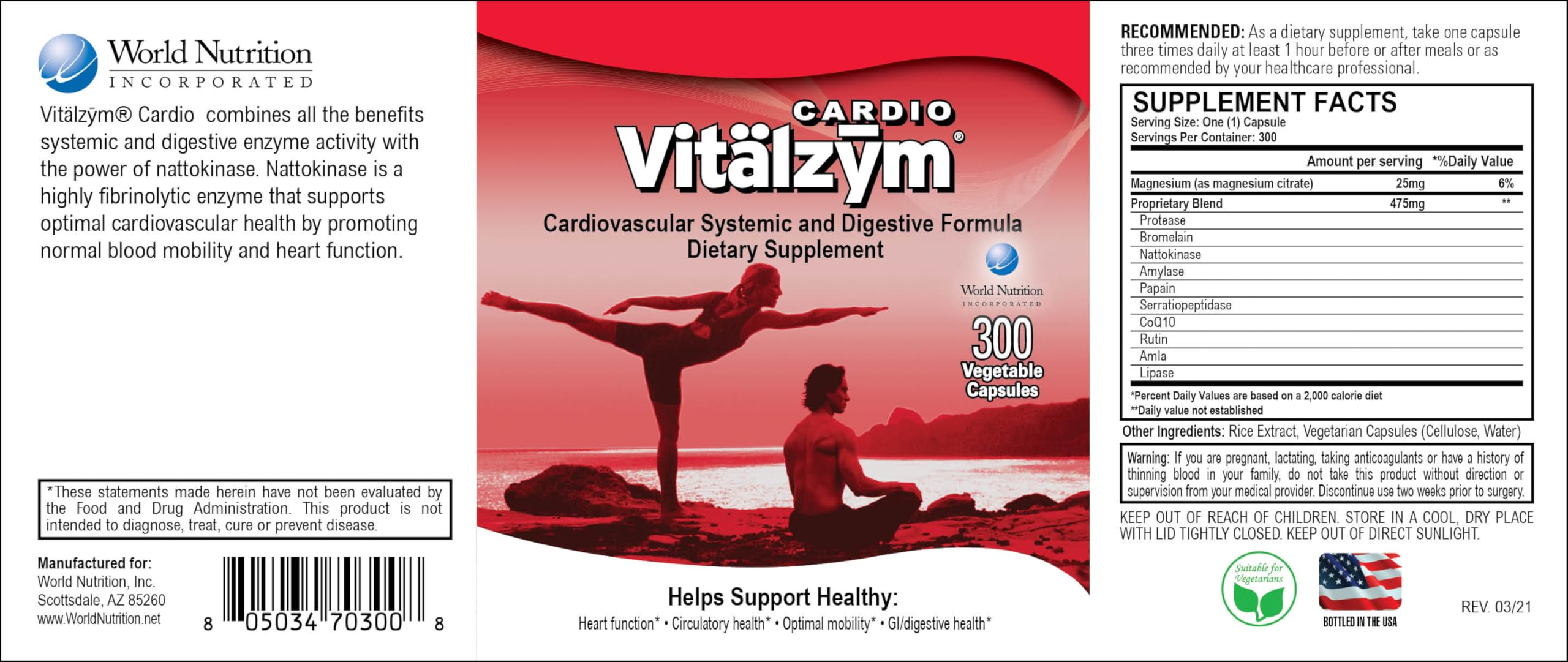 CoQ10 and supplement ingredients for VITÄLZYM