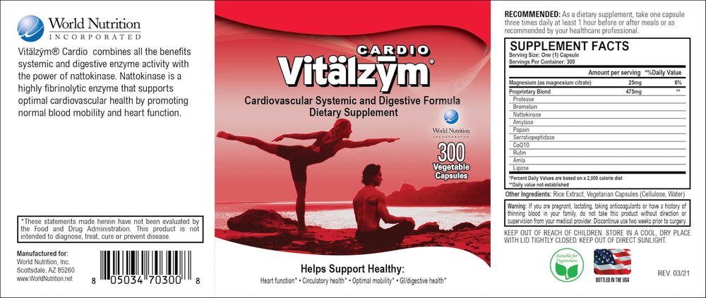 CoQ10 and supplement ingredients for VITÄLZYM