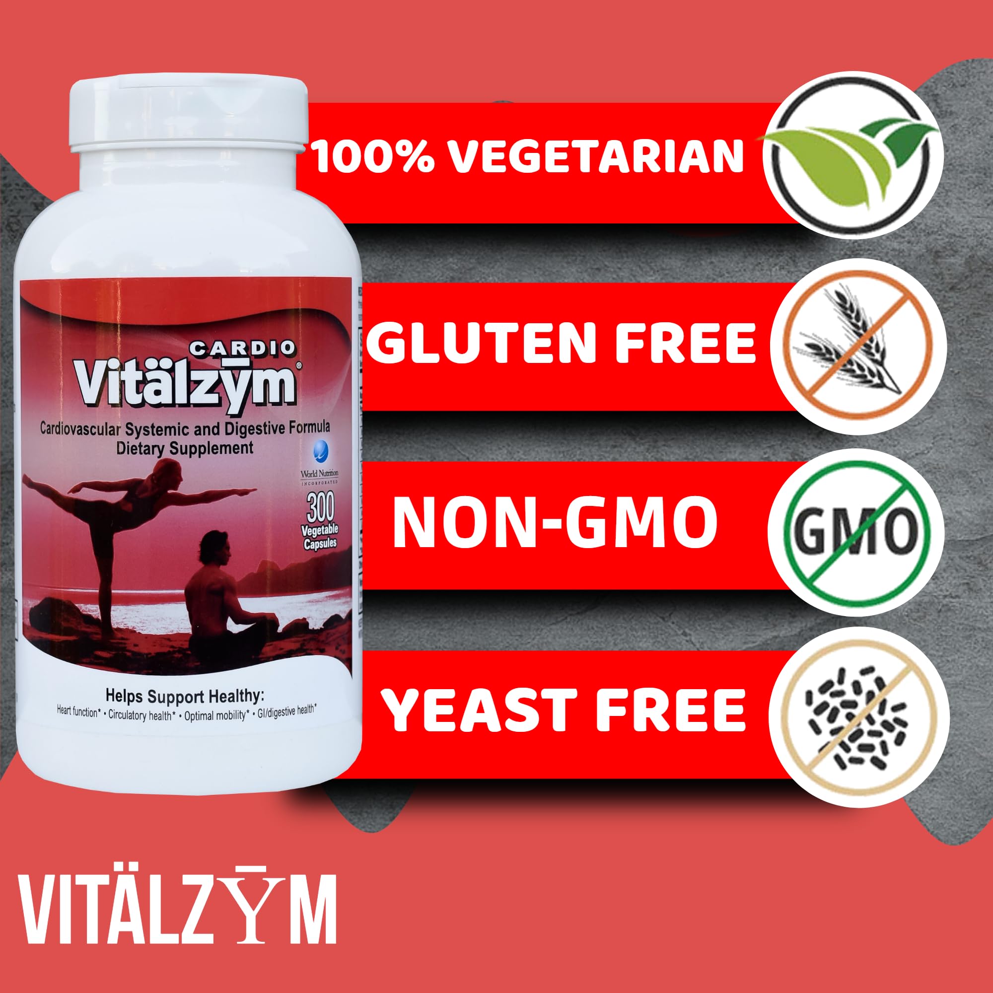 Digestive enzyme blend graphic with nattokinase and serrapeptase