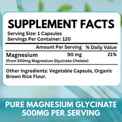 Close-up of VitBoost Magnesium Glycinate 500mg capsules
