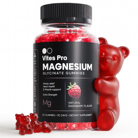 Front label of VITES PRO Magnesium Glycinate Gummies