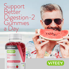 Viteey B12 Gummies vegan, gluten-free, gelatin-free, sugar-free