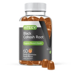 Front view of Viteey Black Cohosh Root Gummies 60-count bottle