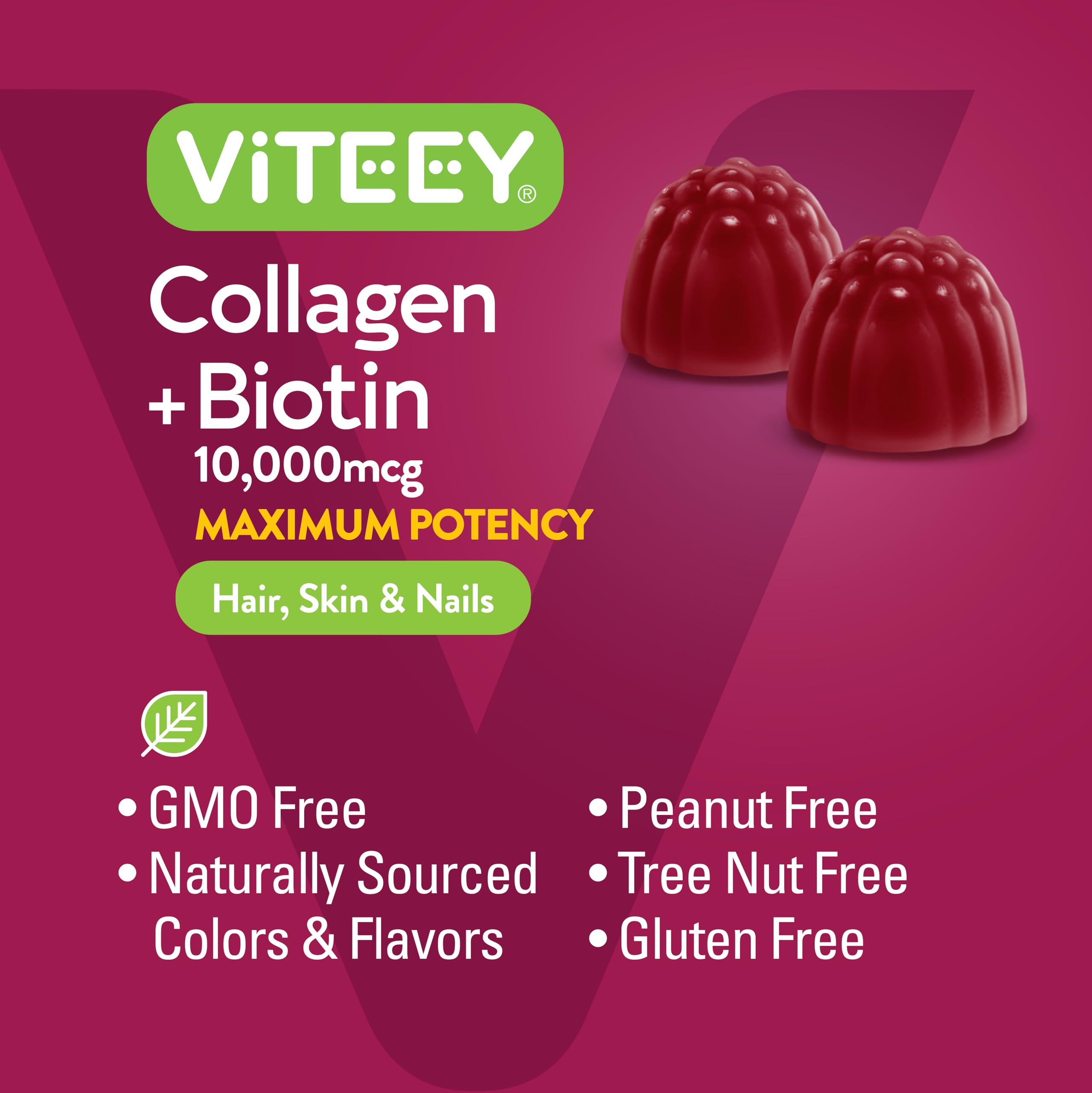 Ingredients and allergen information showing gluten-free and non-GMO attributes
