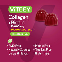 Ingredients and allergen information showing gluten-free and non-GMO attributes
