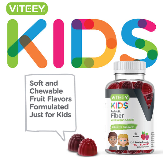 Kid-friendly fiber gummies for constipation relief and digestive health