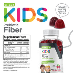 Gluten-free, vegan fiber gummies for kids with zero sugar added