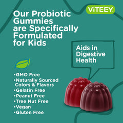 Vegan gelatin-free probiotic gummies for kids - kosher certified