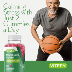 Nutrition facts panel on VITEEY Magnesium Gummies bottle