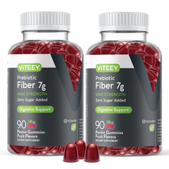 Viteey prebiotic fiber gummies jar for a two-month supply supporting daily wellness.