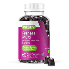 Viteey Prenatal Gummies bottle with 60 gummies