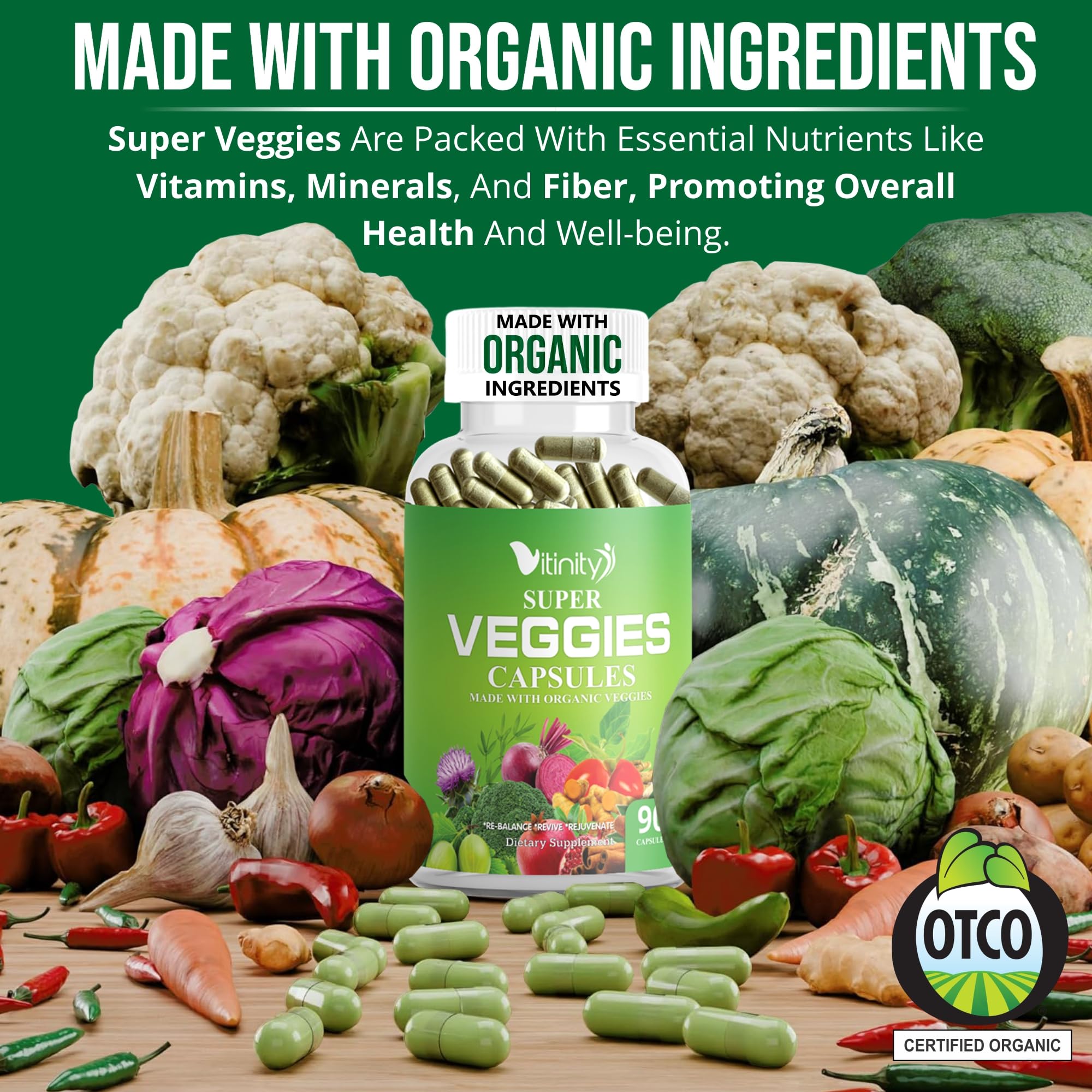 30-day supply of Vitinity fruits & veggies capsules