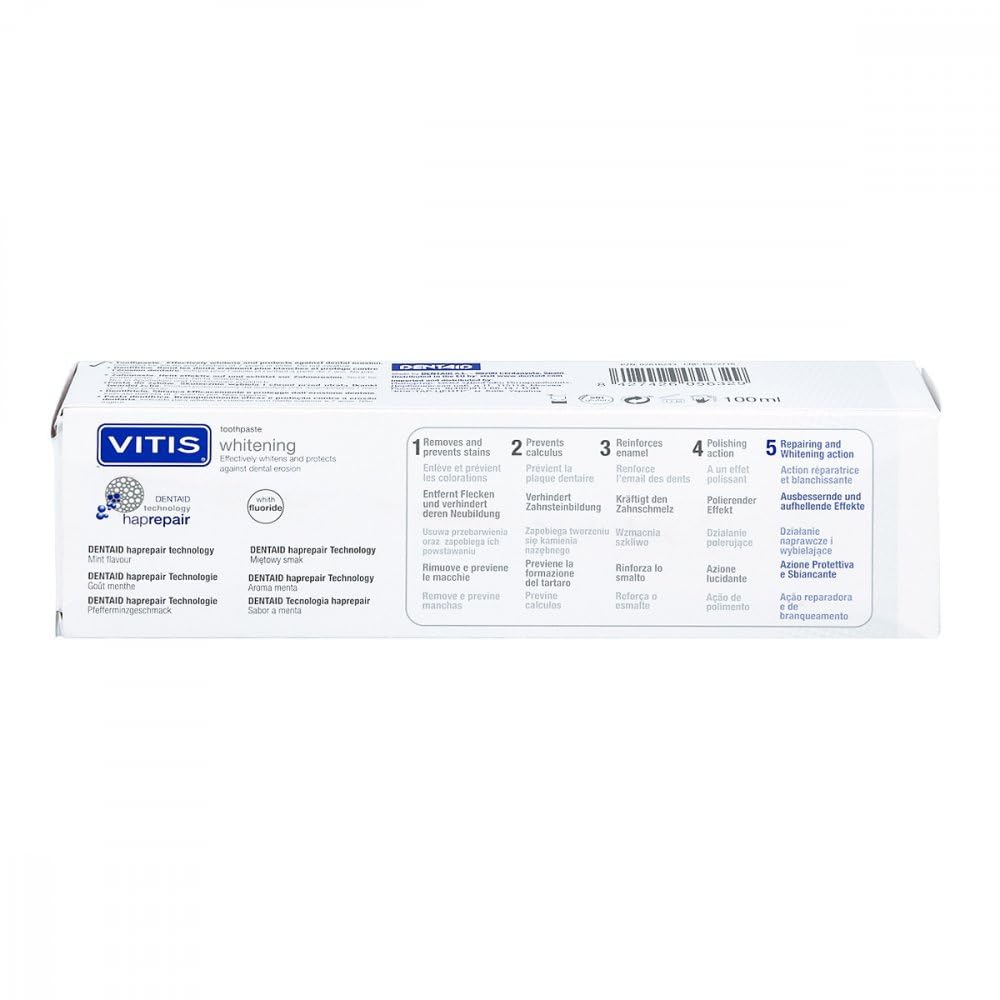 Illustration of enamel protection by Vitis toothpaste