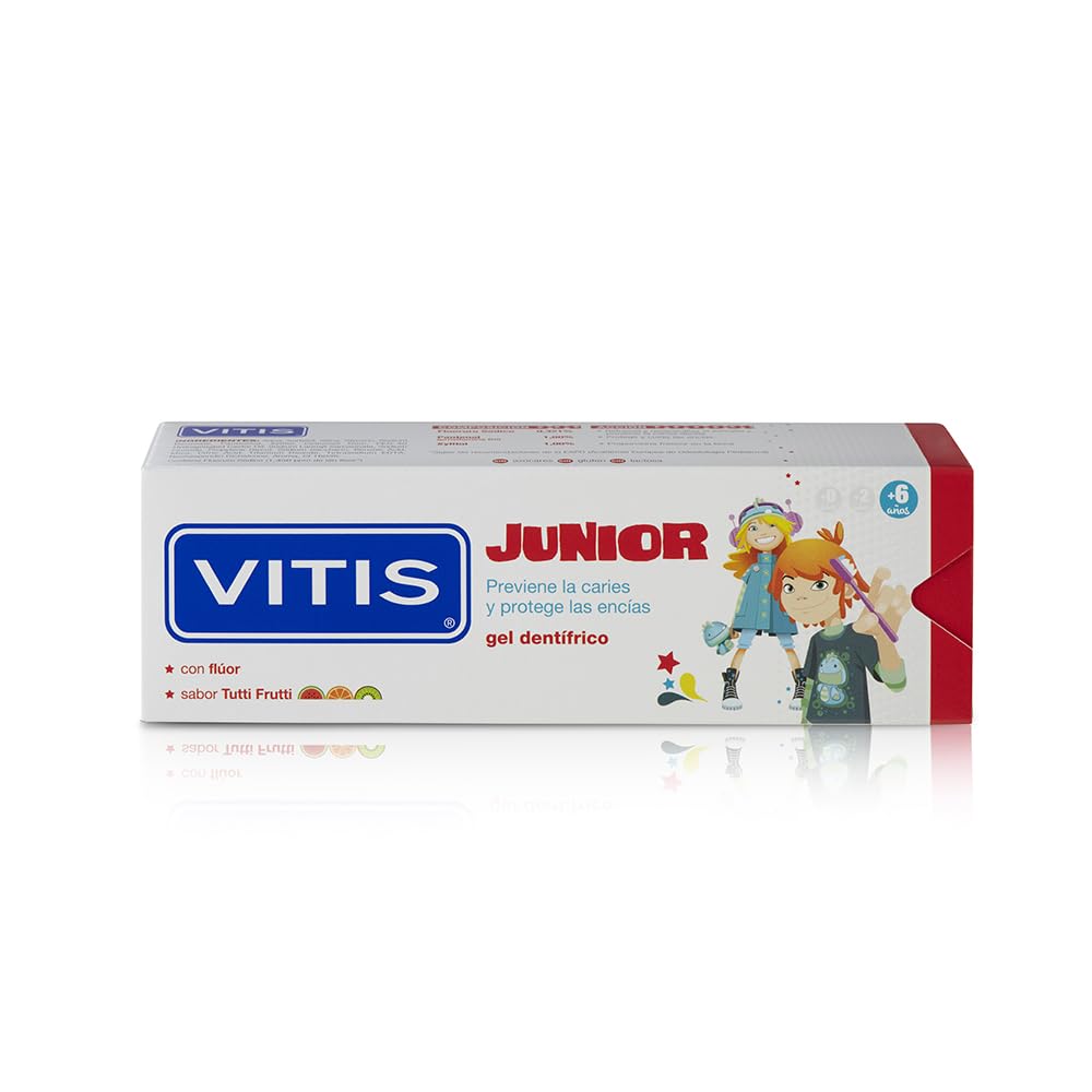 Vitis Junior Tutti Frutti Toothpaste 75ml packaging