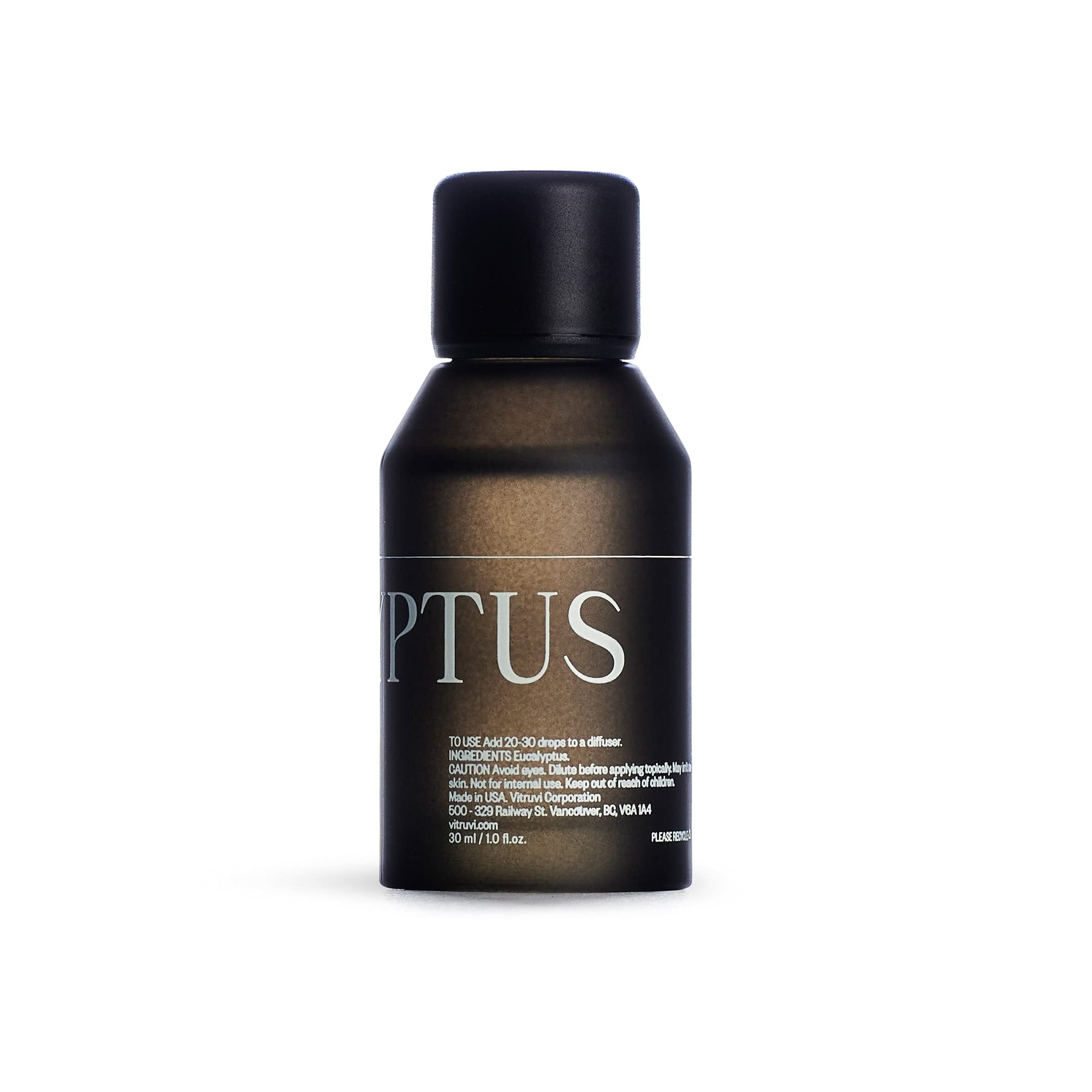 Diffuser-friendly setup featuring Vitruvi Eucalyptus essential oil