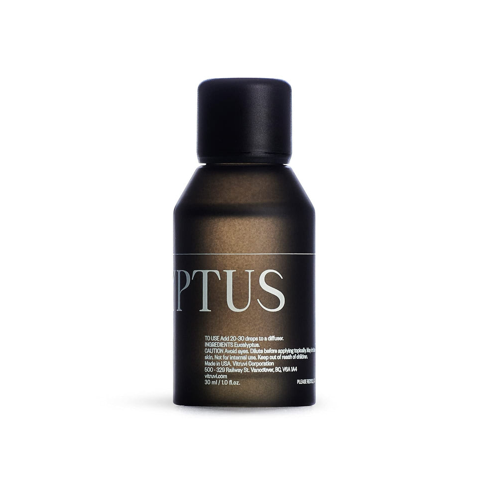 Diffuser-friendly setup featuring Vitruvi Eucalyptus essential oil